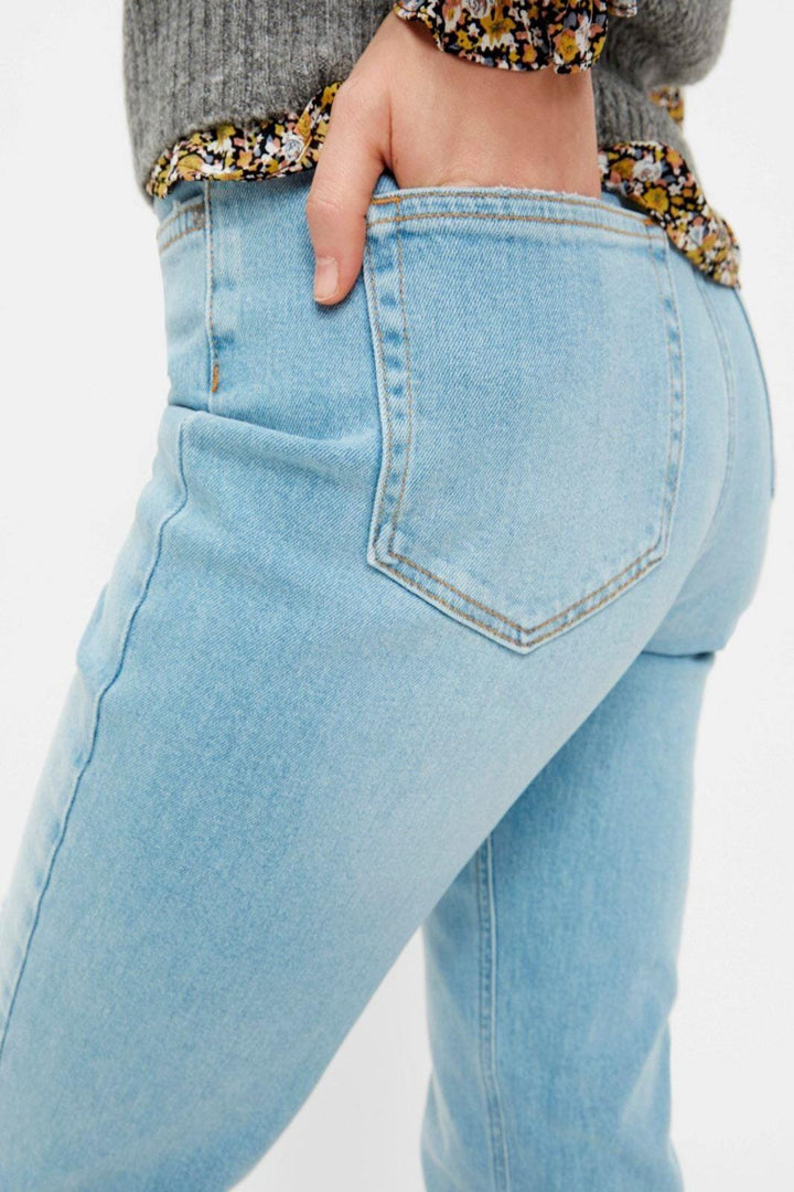 Pieces - PcLeah Mom HW Ankel - Light Blue Denim