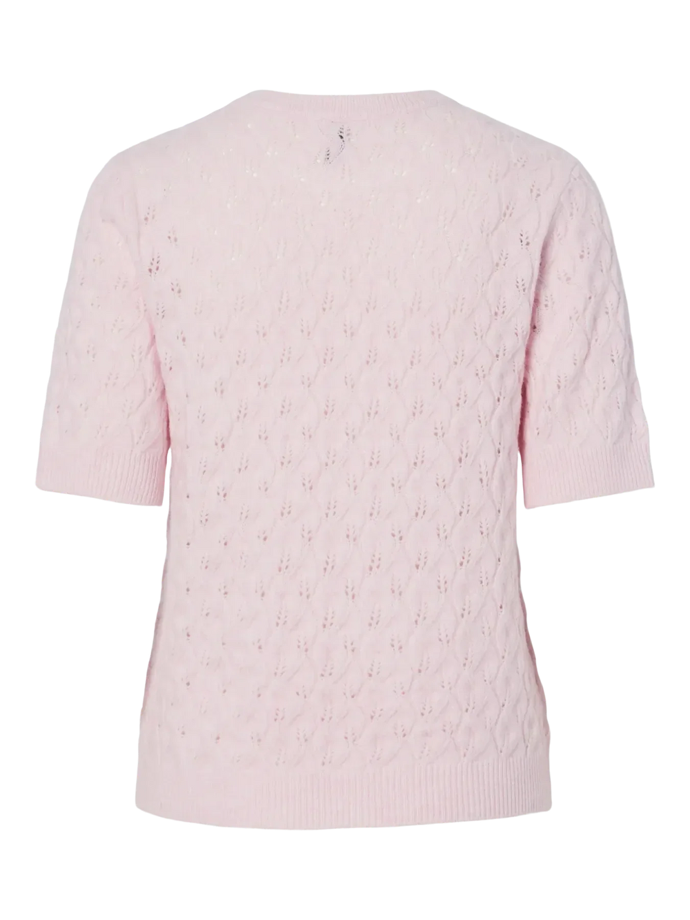 Pieces - Pclelou Ss O-Neck Knit - 4941341 Roseate Spoonbill Melange Strikbluser 