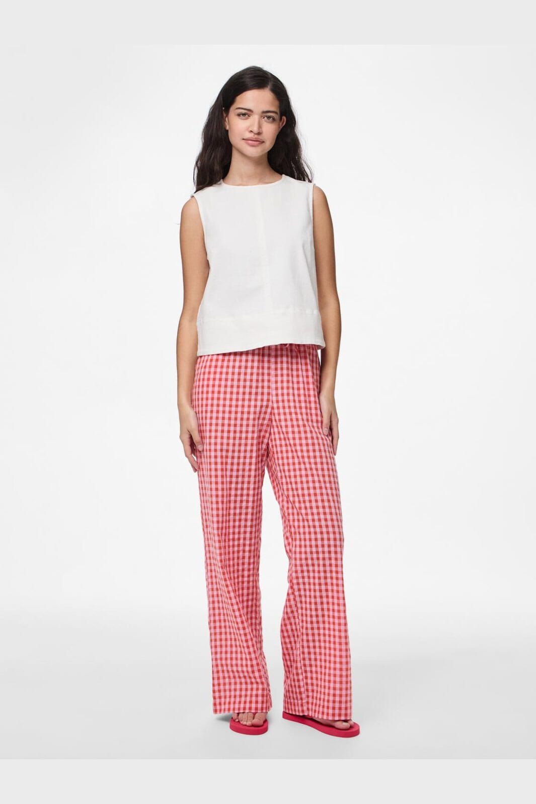 Pieces - Pcliliane Wide Pants - 4953081 Ballerina Red