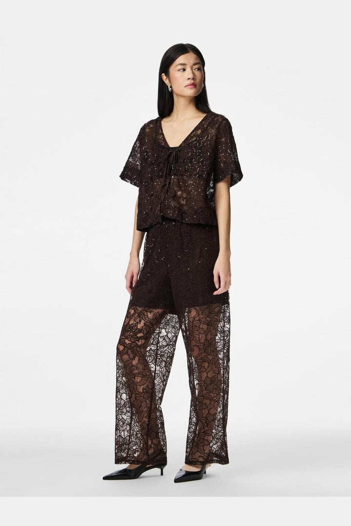 Pieces - Pclouise Straight Pants - 5050000 Delicioso Tone In Tone Sequence