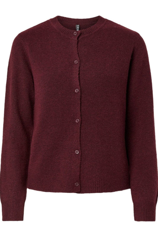 Pieces - Pcmalou Ls Knit Cardigan - 4864698 Tawny Port Melange Cardigans 