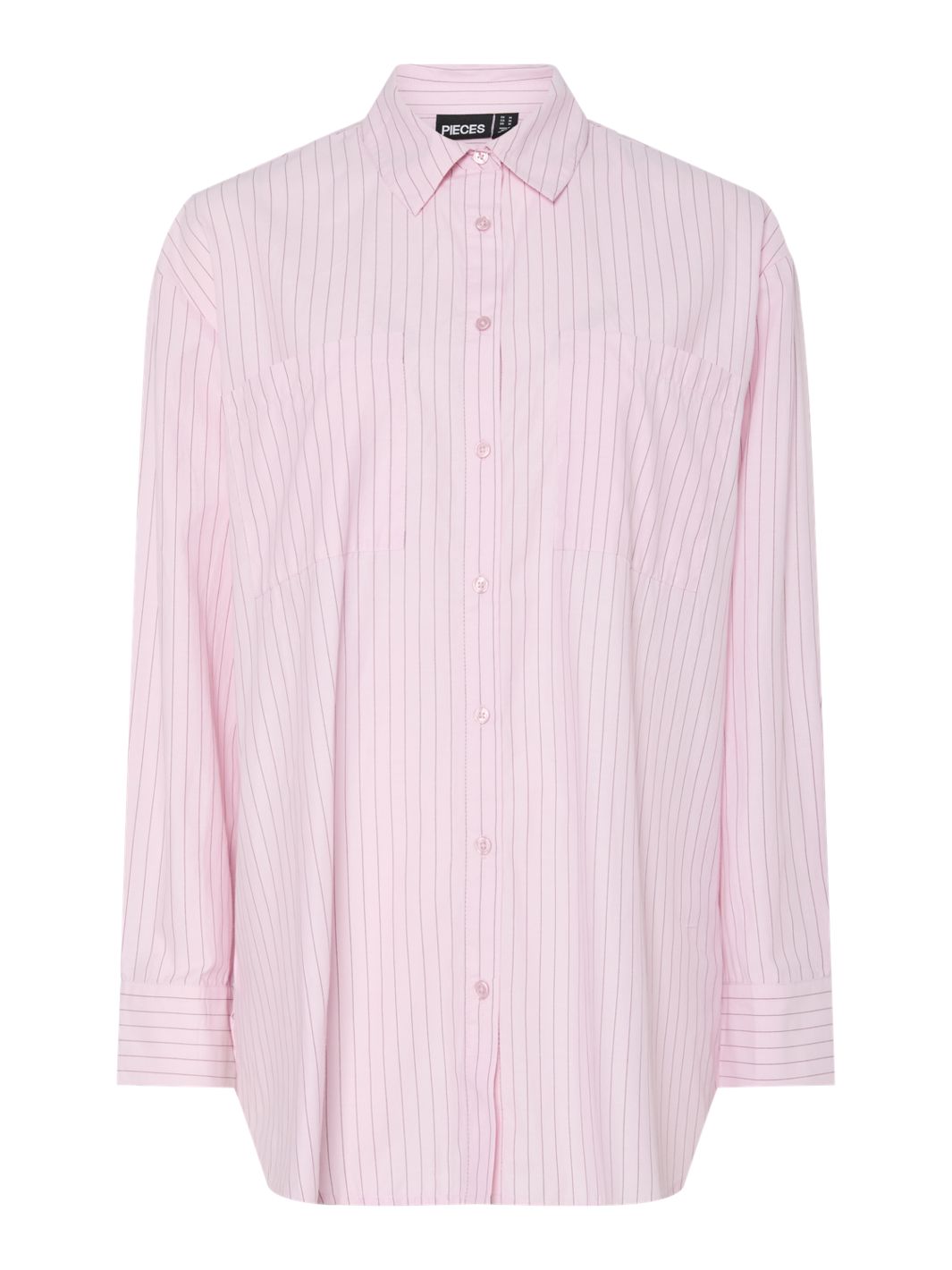 Pieces - Pcmelia Ls Loose Shirt - 4787026 Pink-A-Boo Tawny Port