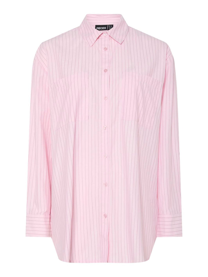 Pieces - Pcmelia Ls Loose Shirt - 4787026 Pink-A-Boo Tawny Port