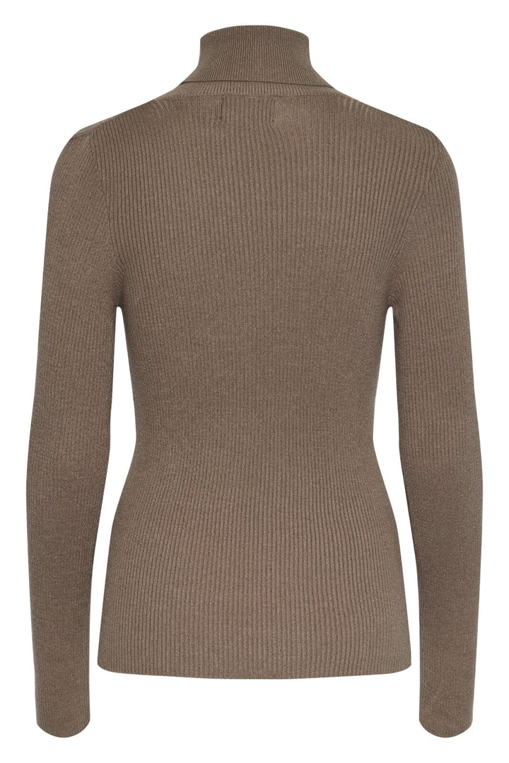 Pieces - Pcmira Ls Rollneck Knit - 4542926 Fossil