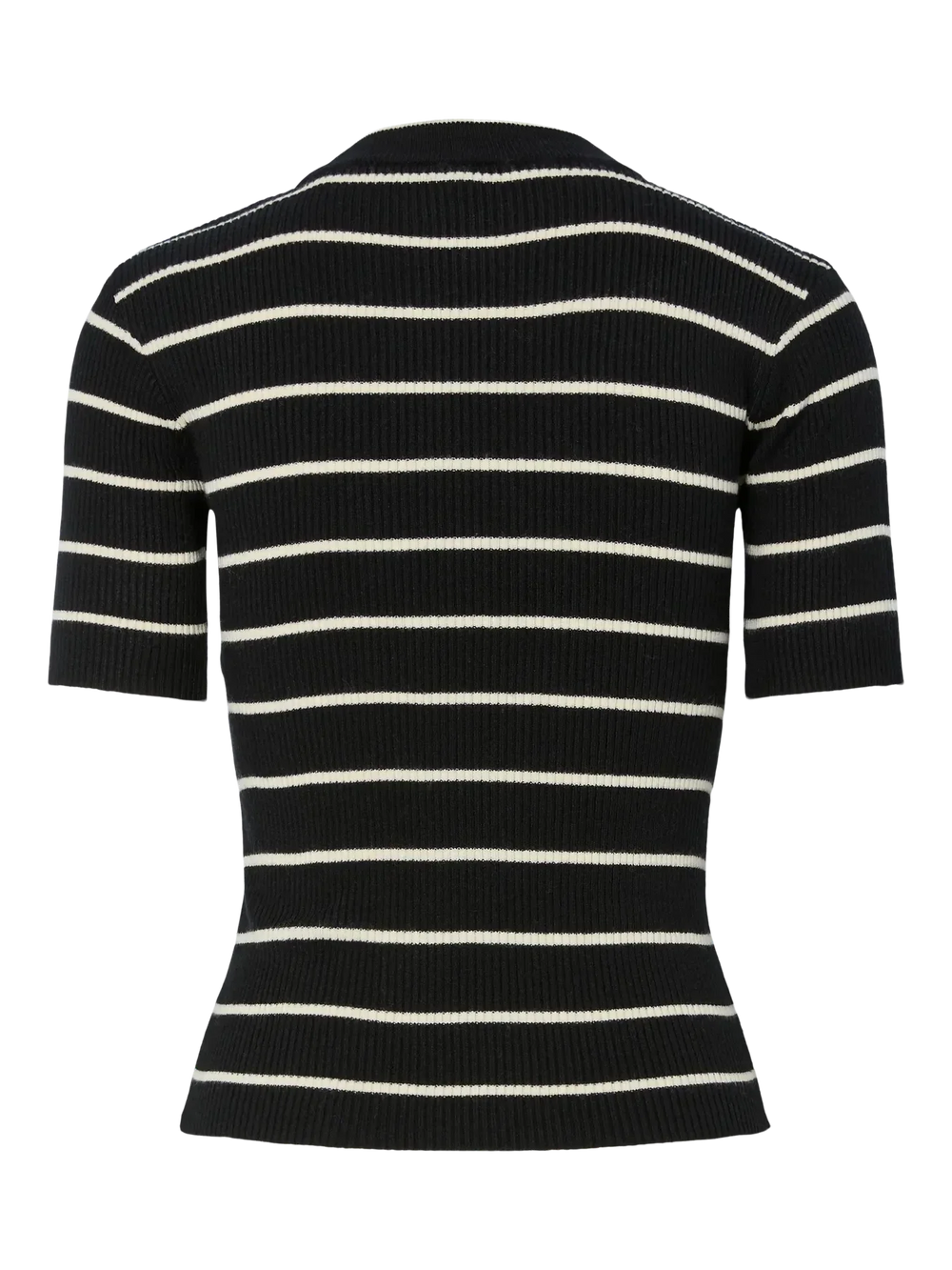 Pieces - Pcmira Ss O-Neck Knit - 4899818 Black Birch Narrow T-shirts 