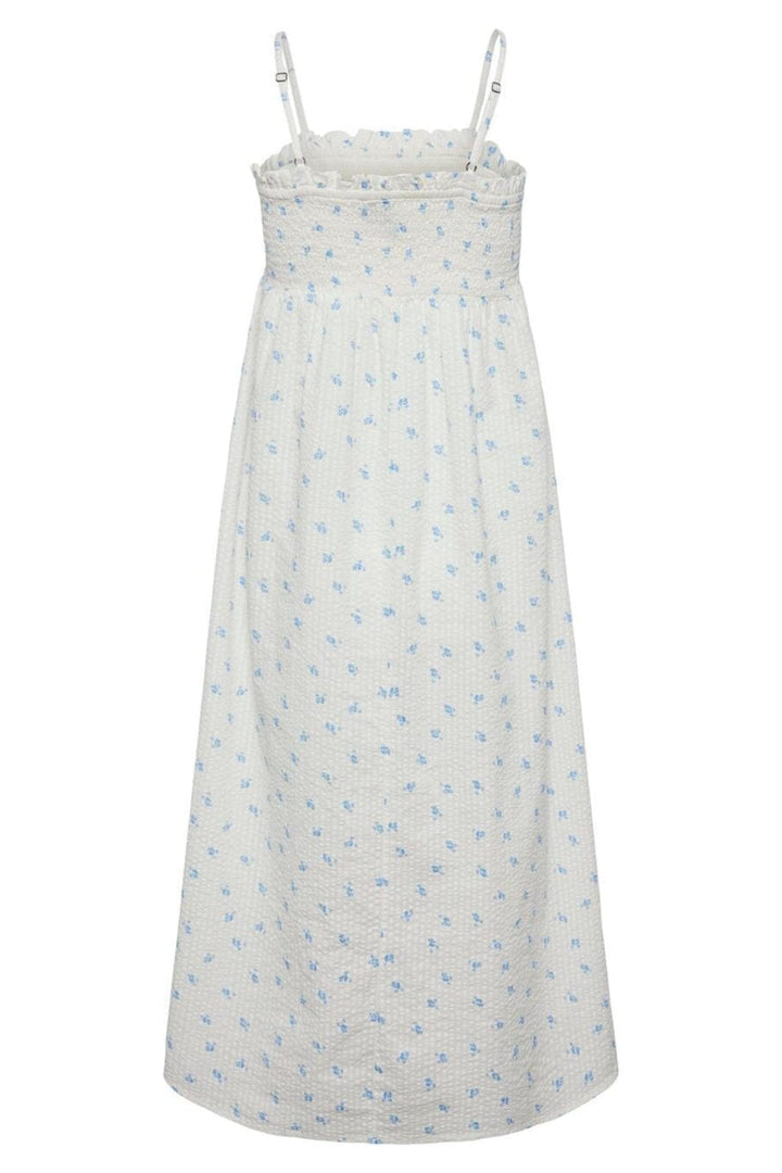 Pieces - Pcmira Strap Midi Dress - 4362014 Cloud Dancer All Aboard Flower
