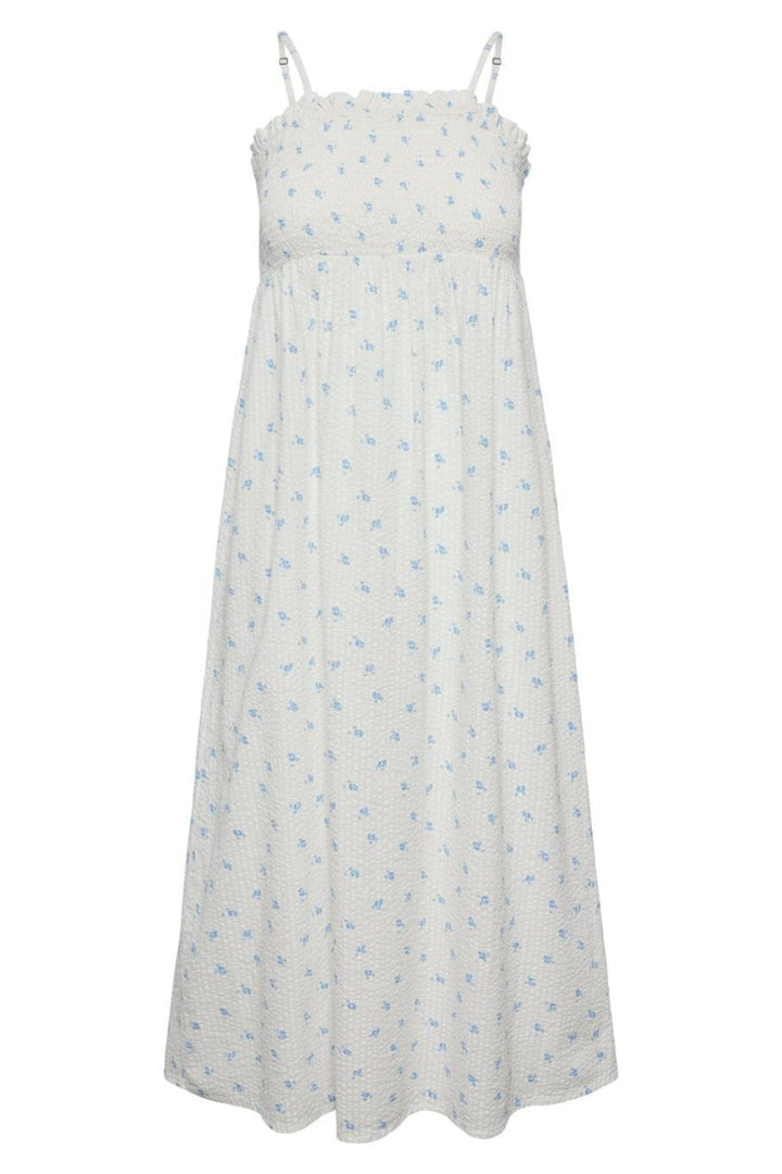 Pieces - Pcmira Strap Midi Dress - 4362014 Cloud Dancer All Aboard Flower
