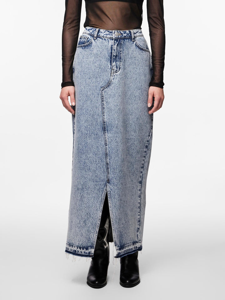 Pieces - Pcnora Ankle Skirt - 4499392 Medium Blue Denim