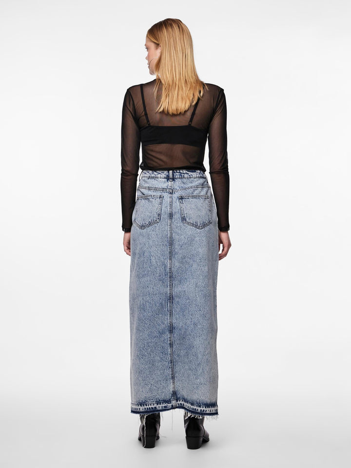 Pieces - Pcnora Ankle Skirt - 4499392 Medium Blue Denim
