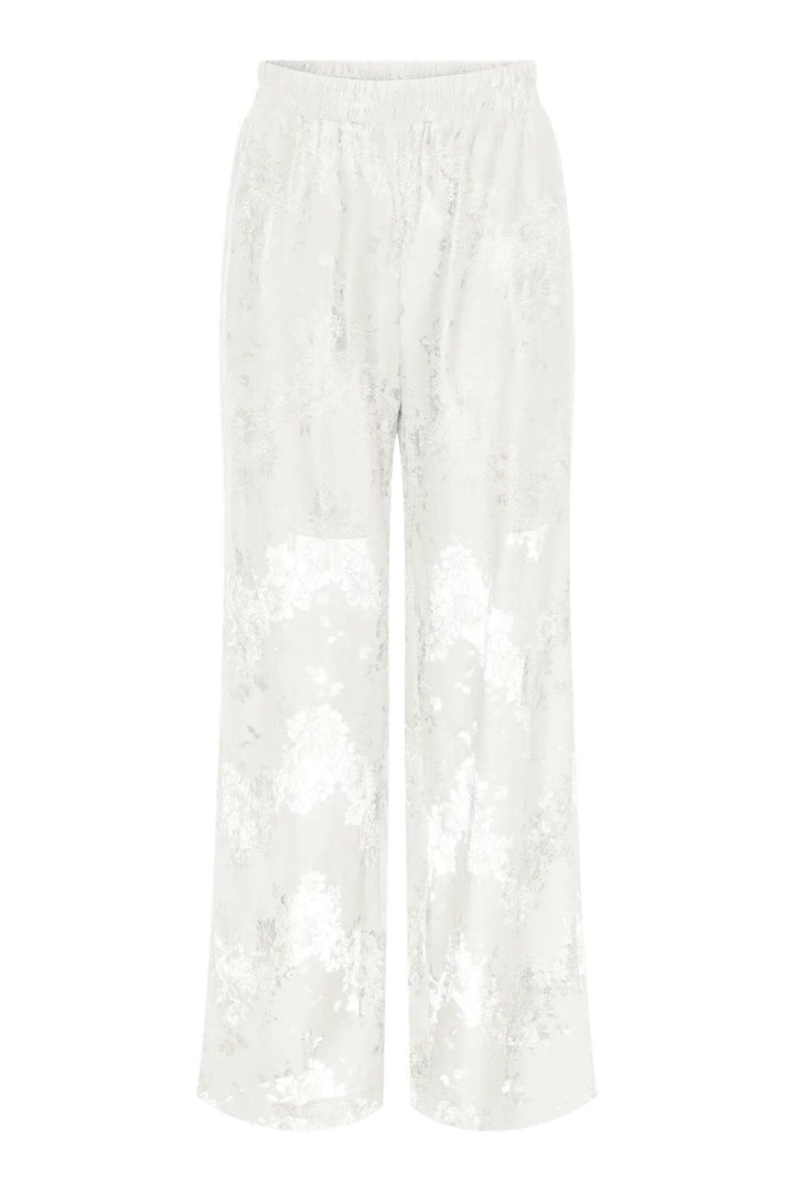 Pieces - Pcnorinne Straight Pants - 4925077 Cloud Dancer