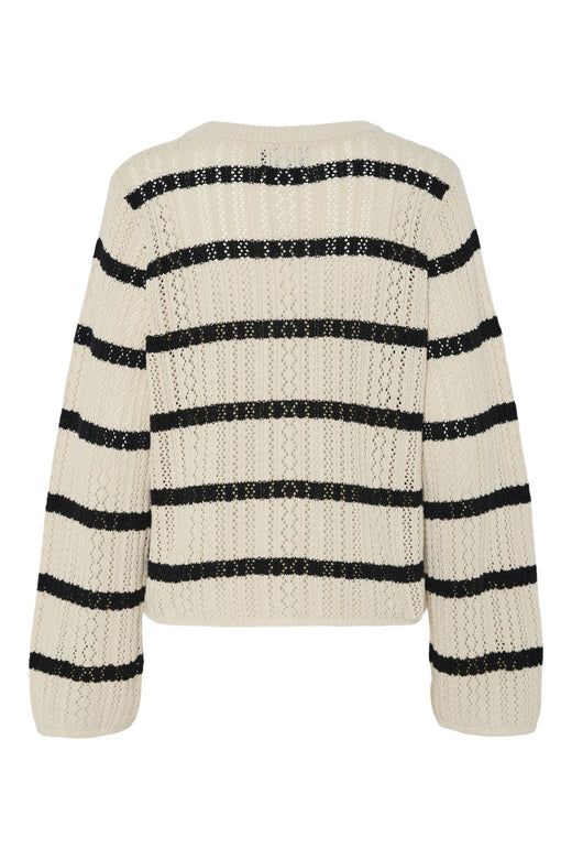 Pieces - Pcnuka Ls O-Neck Knit 17154616 - 4790694 - Birch Black