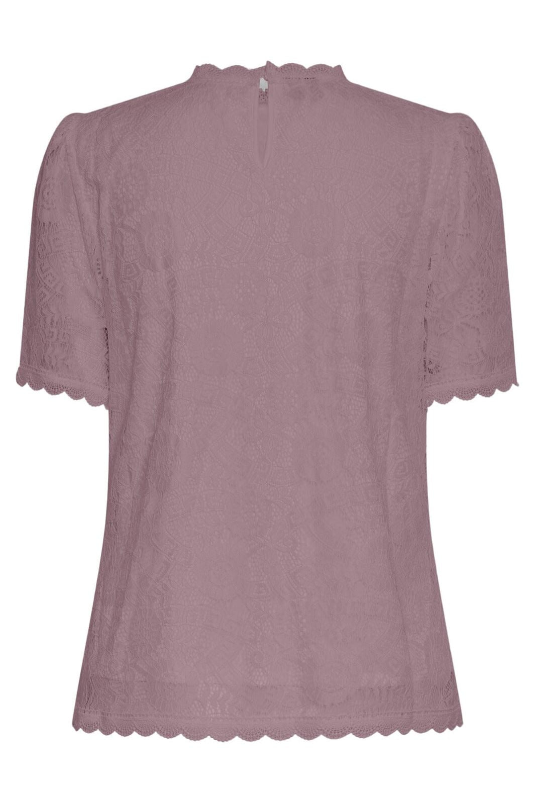 Pieces - Pcolline Ss Lace Top - 4474972 Woodrose