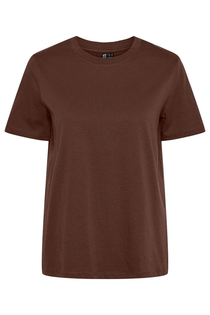 Pieces - Pcria Ss Solid Tee - 4280164 Chocolate Fondant T-shirts 