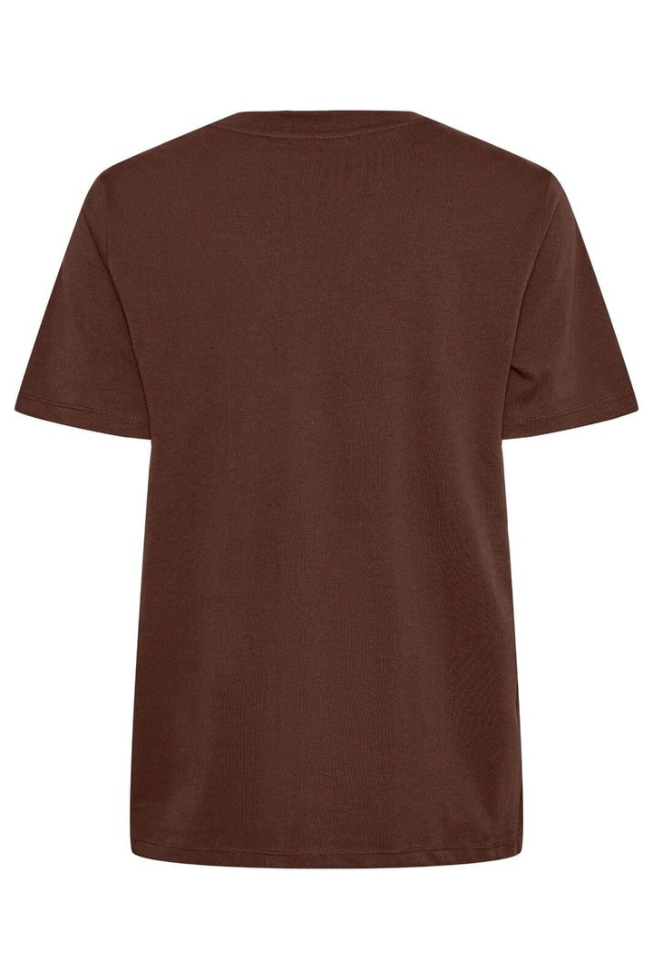 Pieces - Pcria Ss Solid Tee - 4280164 Chocolate Fondant T-shirts 