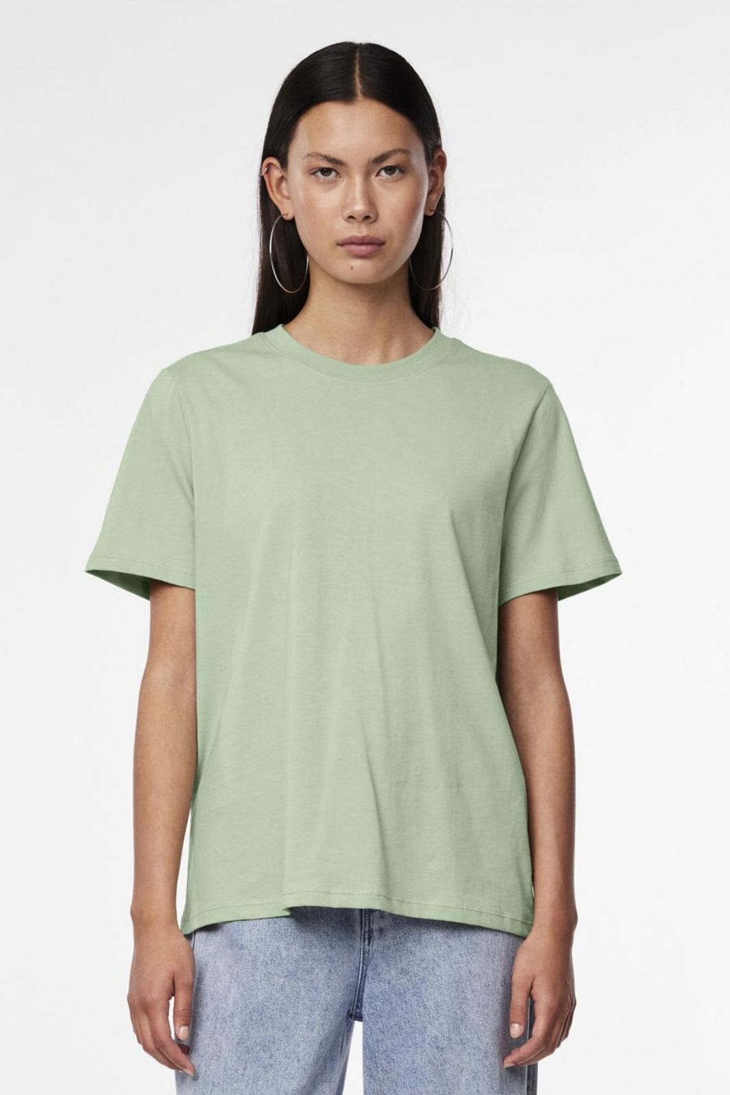 Pieces - Pcria Ss Solid Tee - 4474676 Quiet Green