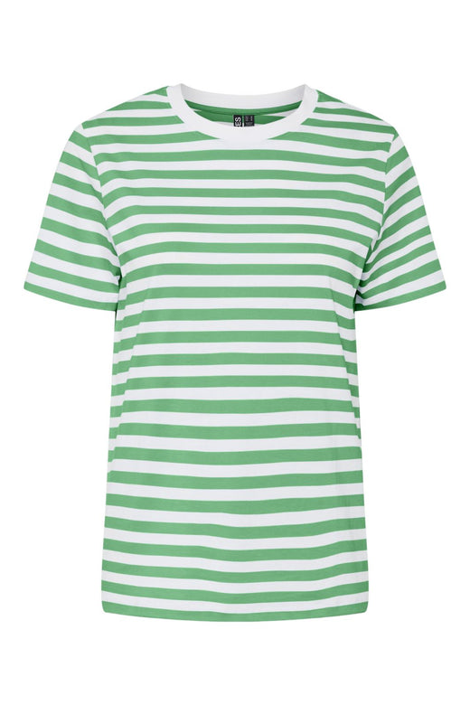 Pieces - Pcria Ss Tee Stripes - 4651138 Bright White