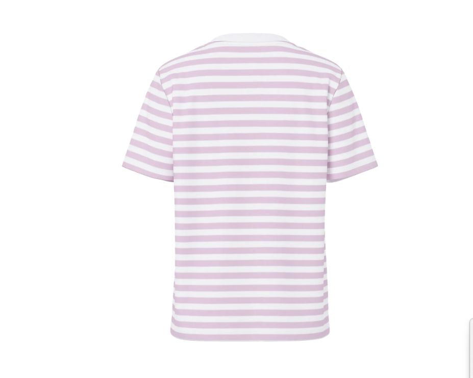 Pieces - Pcria Ss Tee Stripes - 4902466 Winsome Orchid Bright White T-shirts 