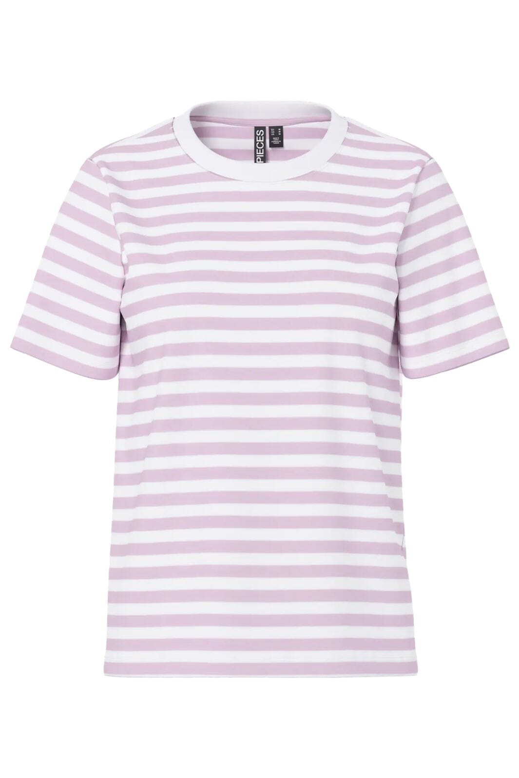 Pieces - Pcria Ss Tee Stripes - 4902466 Winsome Orchid Bright White T-shirts 