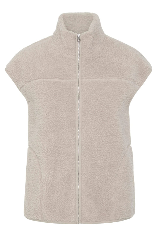 Pieces - Pcsadia Teddy Vest - 4640674 Silver Gray