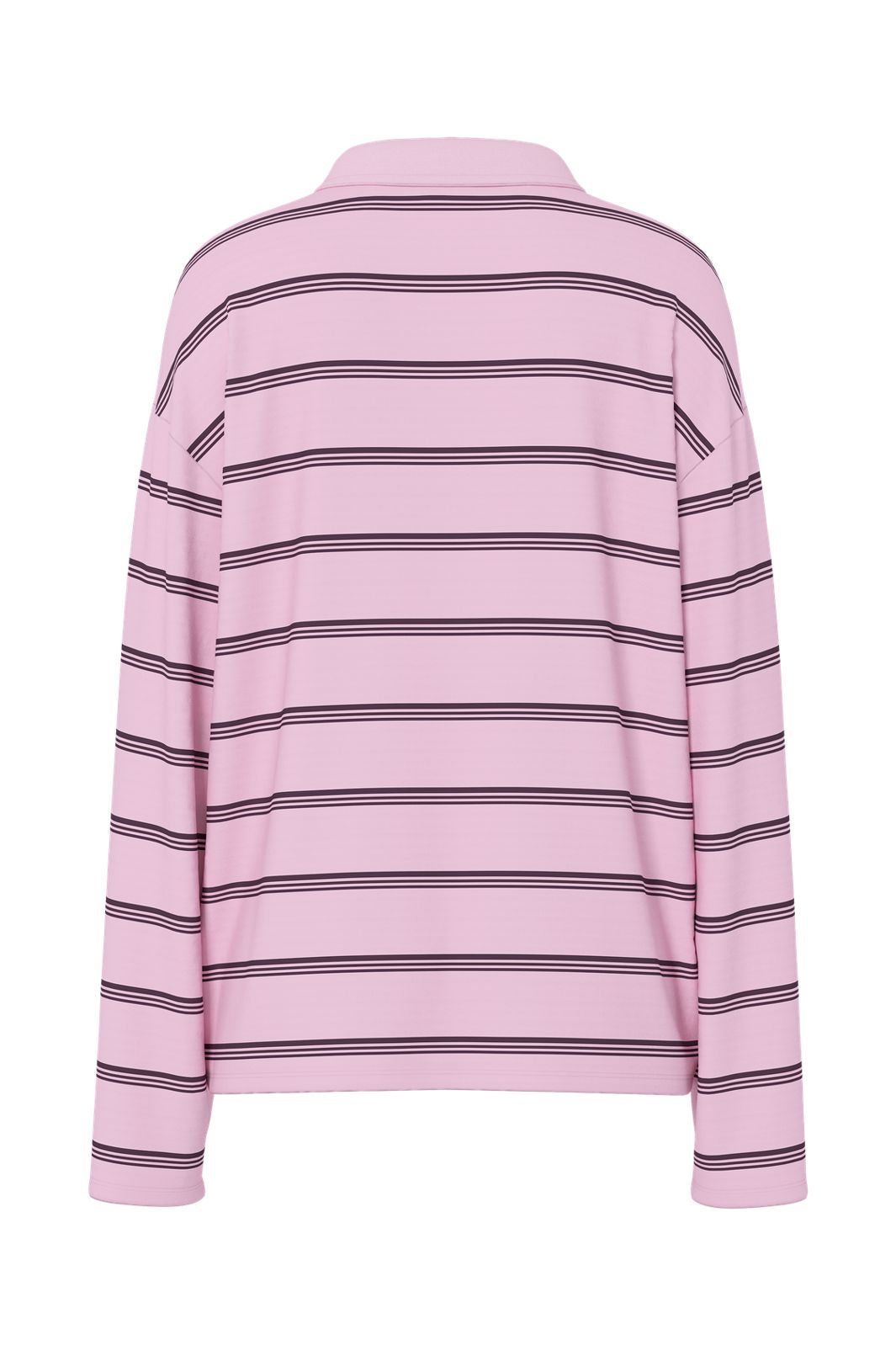 Pieces - Pcsadie Ls Polo Top - 5218376 Roseate Spoonbill 3 Thin Plum Perfect