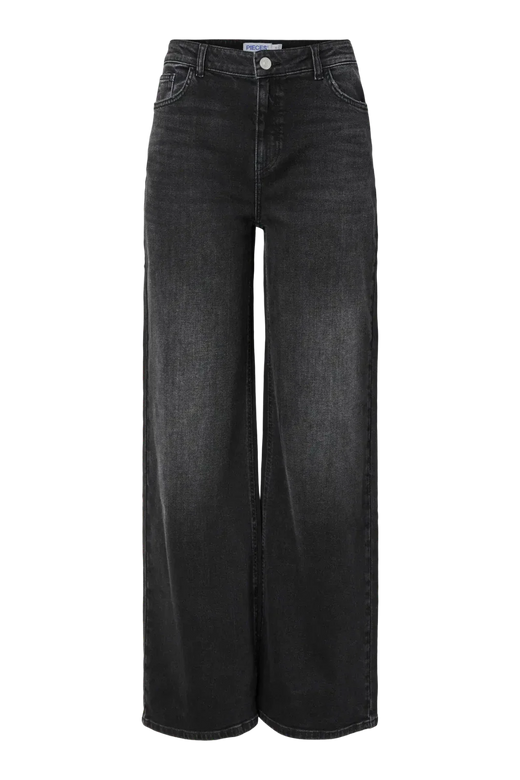Pieces - Pcsilke Wide Jeans Bl - 4864053 Black Denim Jeans 
