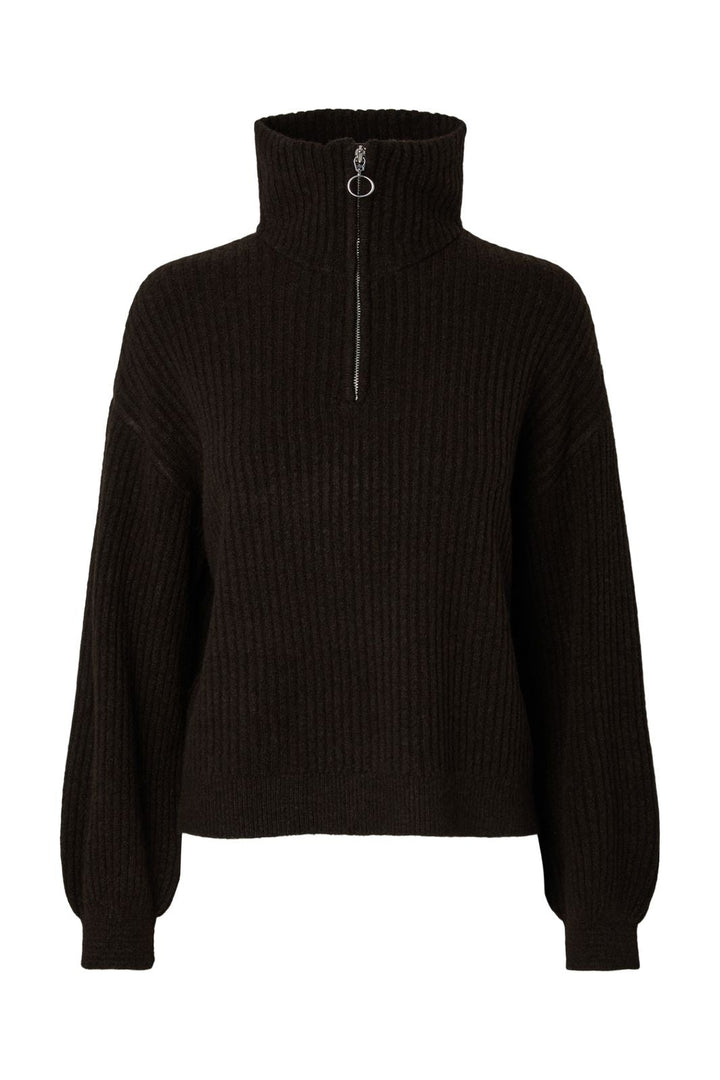 Pieces - Pcsilly Ls Half Zip Knit - 5099226 Delicioso Melange