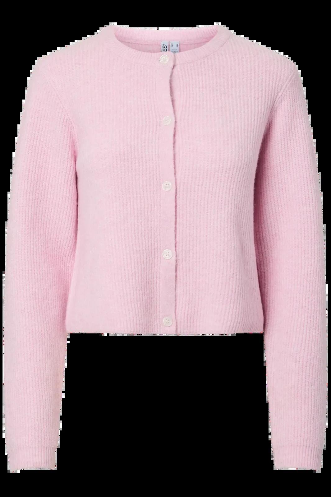 Pieces - Pcsilly Ls O-Neck Knit Cardigan - 4963880 Roseate Spoonbill Melange Cardigans 