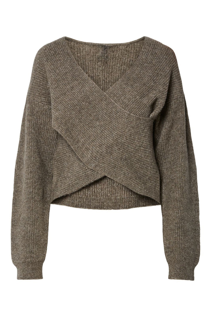Pieces - Pcsilly Ls Rev Wrap Knit - 4909178 Morel