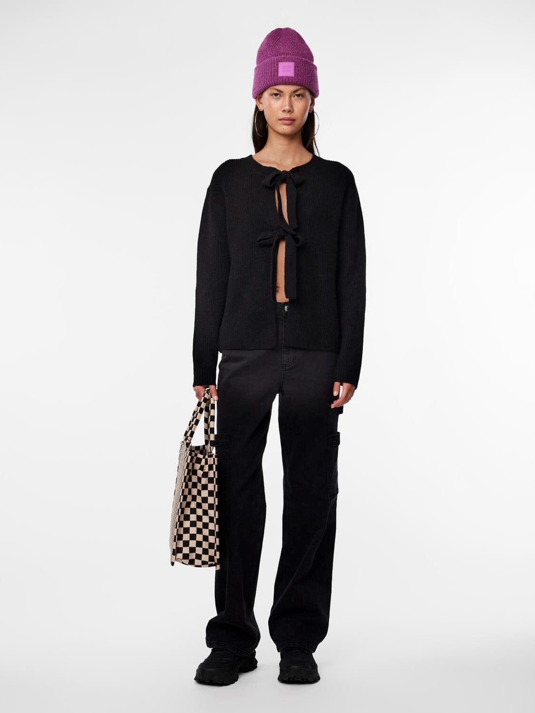 Pieces - Pcsilly Ls Reversible Tie Knit - 4511205 Black