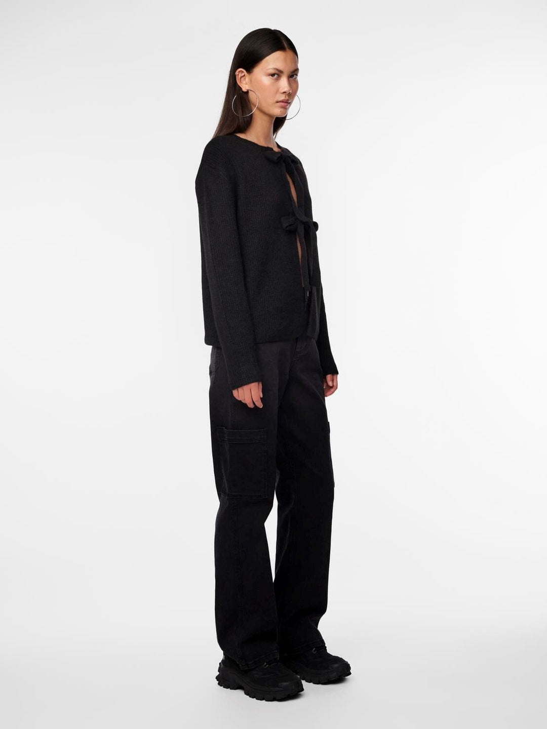 Pieces - Pcsilly Ls Reversible Tie Knit - 4511205 Black