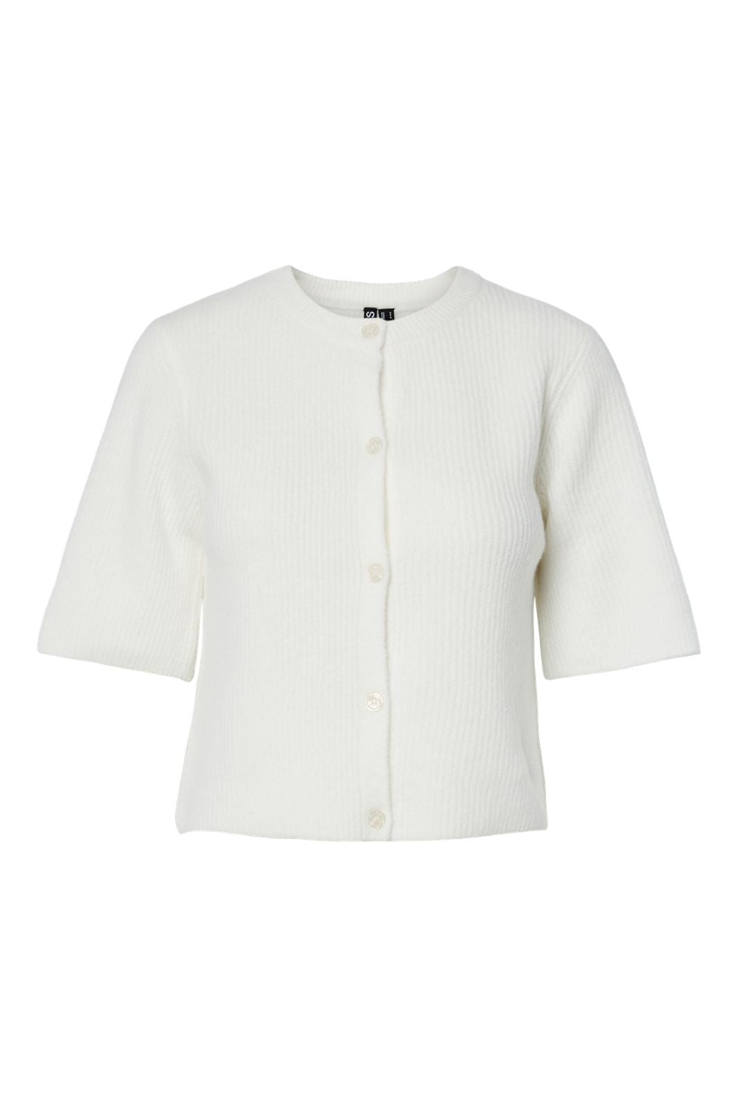 Pieces - Pcsilly Ss O-Neck Knit Cardigan - 4768115 Cloud Dancer