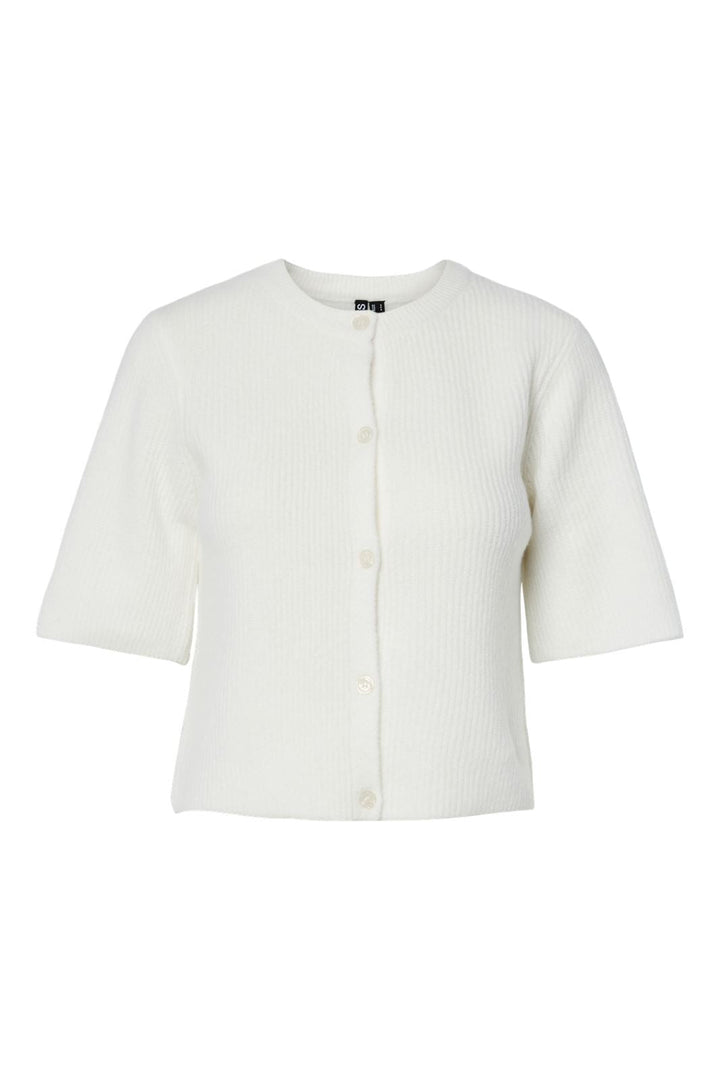 Pieces - Pcsilly Ss O-Neck Knit Cardigan - 4768115 Cloud Dancer