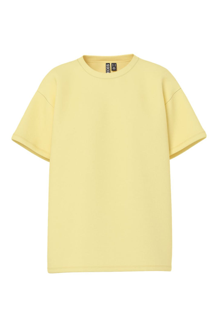 Pieces - Pcskylar Ss Oversized Tee - 4850231 Pale Banana