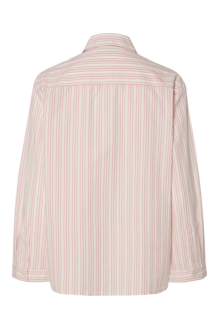 Pieces - Pcsulle Ls Shirt - 4696075 Cloud Dancer Pink Lemonade