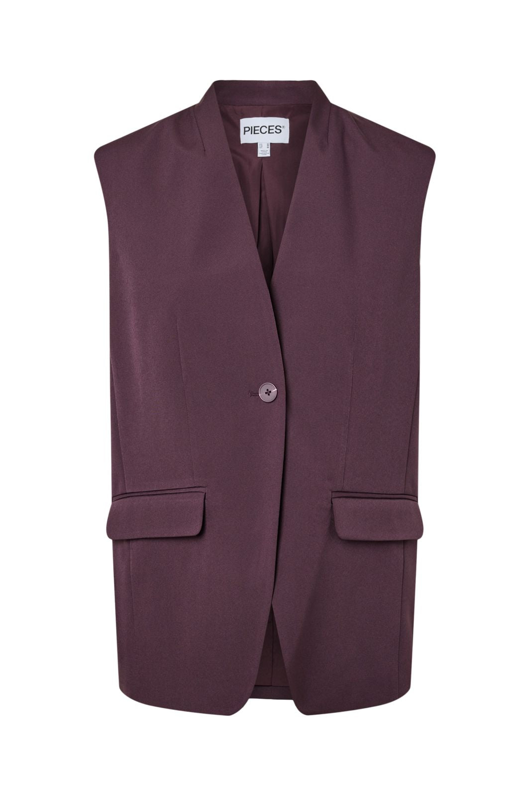 Pieces - Pctempre Tailored Vest - 5106237 Plum Perfect