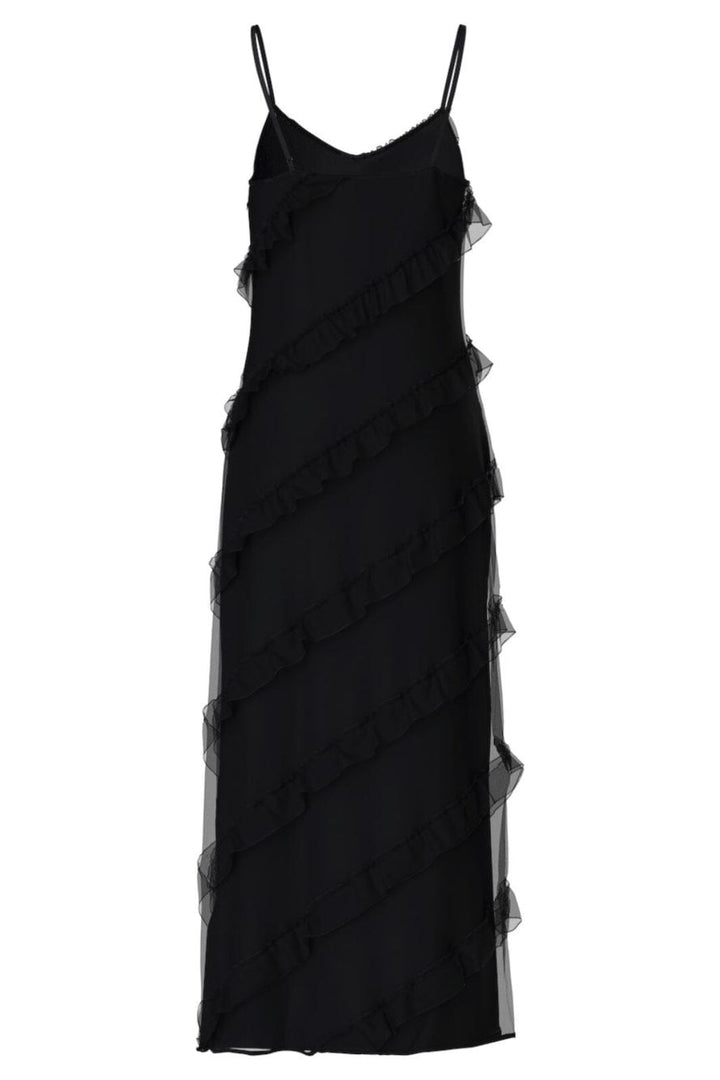 Pieces - Pctwirl Frill Maxi Strap Dress - 4735682 Black