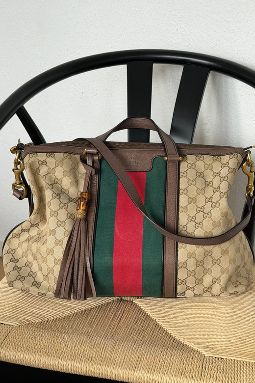 Preloved Vintageline x Molly&My - Gucci Shopper – Stof & Kalveskind - Logo Tasker 