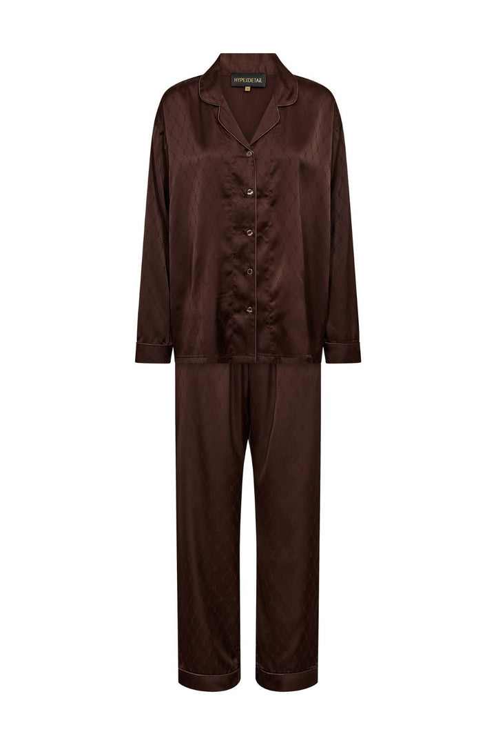 Hype The Detail - Satin Pyjamas 800-43 - 8989 - Brun