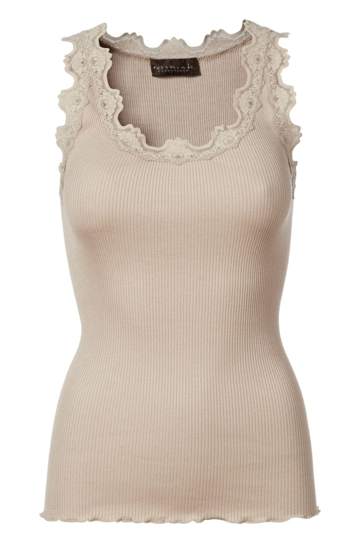 Rosemunde - Silk Top W/Lace - 826 Cacao