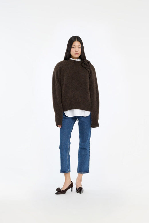 Rotate - Knit Flower Jumper 1166611667 - 1667 Molé Strikbluser 