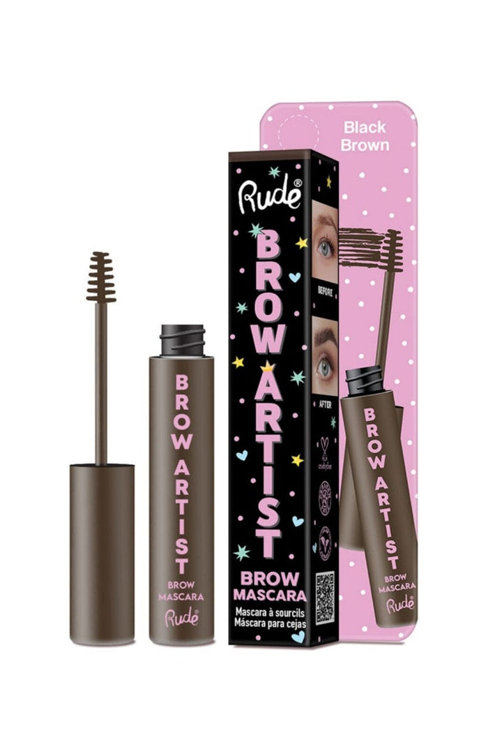 Rude Cosmetics - Brow Artist Brow Mascara - Black Brown
