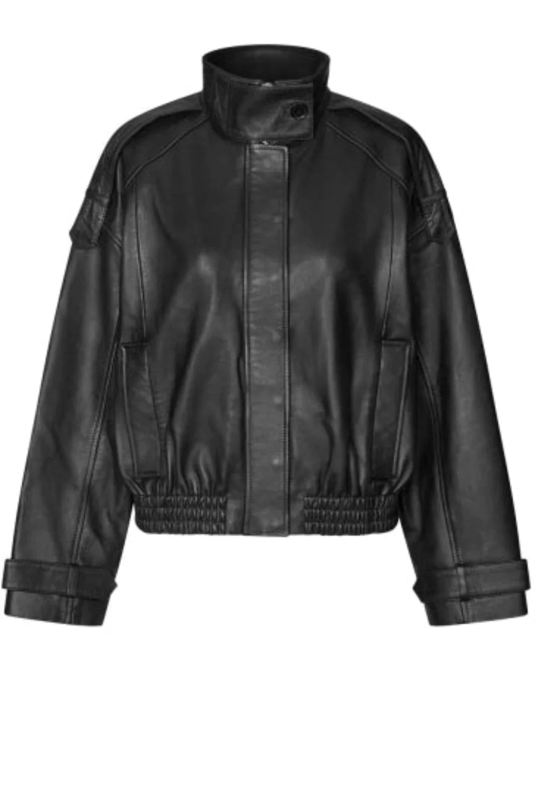 Second Female - Aluka Leather Jacket 61307 - 8001 Black Jakker 