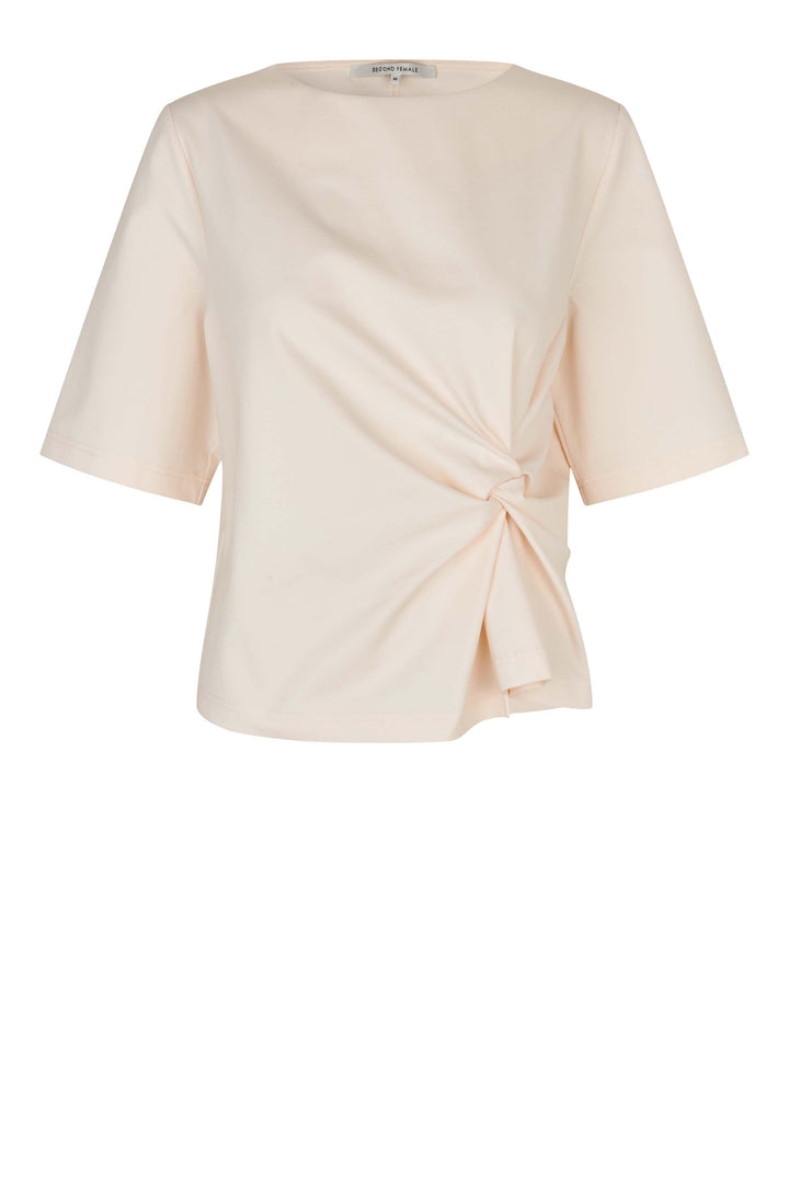 Second Female - Arkai Drape Tee 60870 - 1015 Eggnog T-shirts 