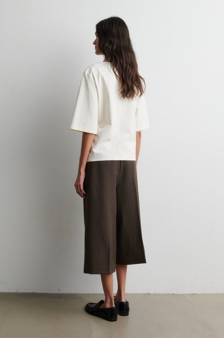 Second Female - Arkai Drape Tee 60870 - 1015 Eggnog T-shirts 