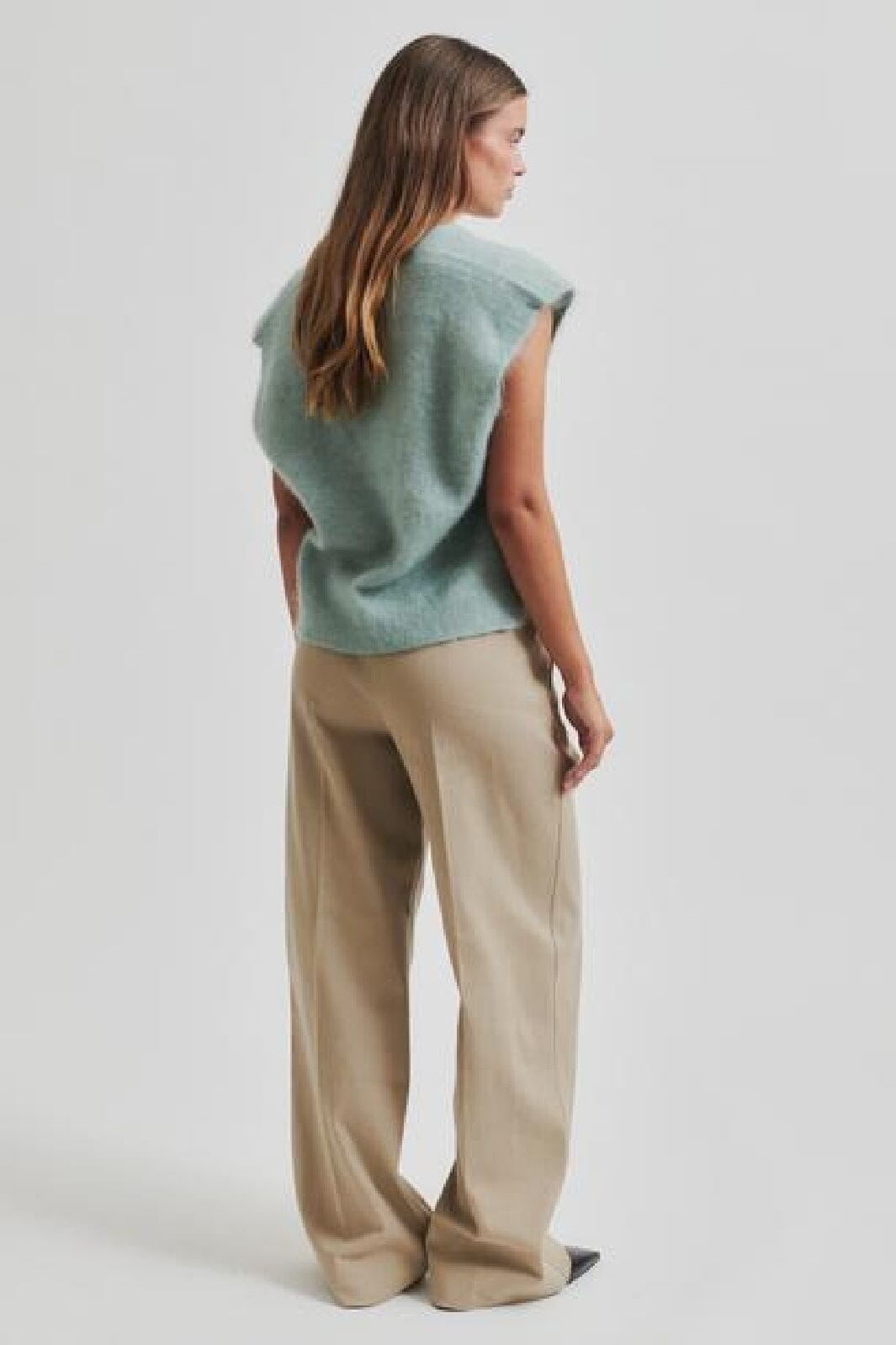 Second Female - Camryn Knit Vest 58968 - 4105 Slate Green