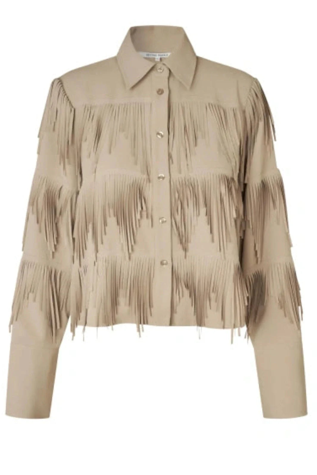 Second Female - Dancing Cropped Shirt 60230 - 6004 Chinchilla Skjorter 