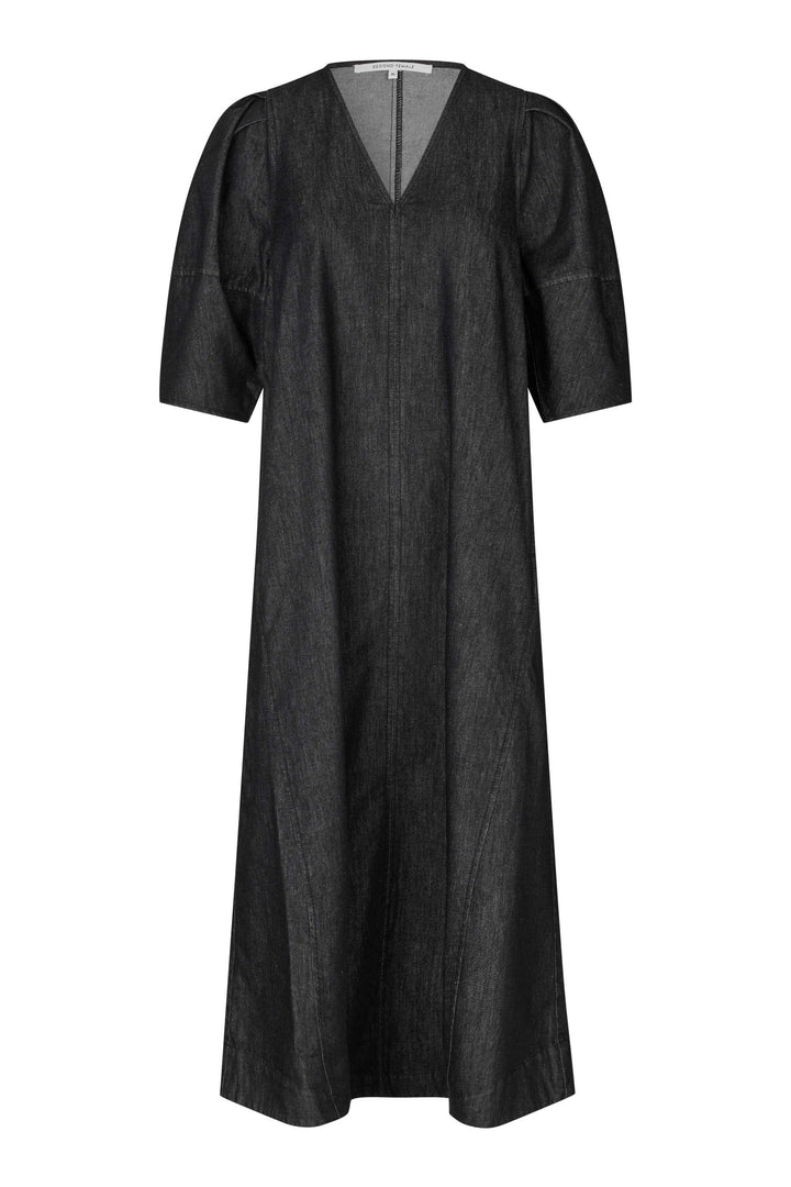 Second Female - Dera Denim Dress 59921 - 8001 Black Kjoler 
