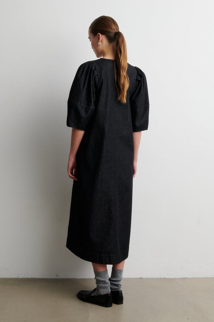 Second Female - Dera Denim Dress 59921 - 8001 Black Kjoler 