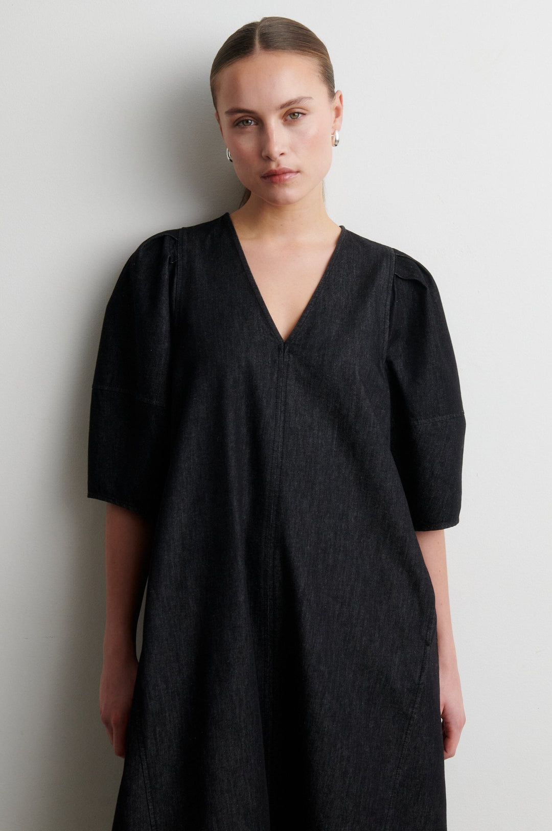 Second Female - Dera Denim Dress 59921 - 8001 Black Kjoler 