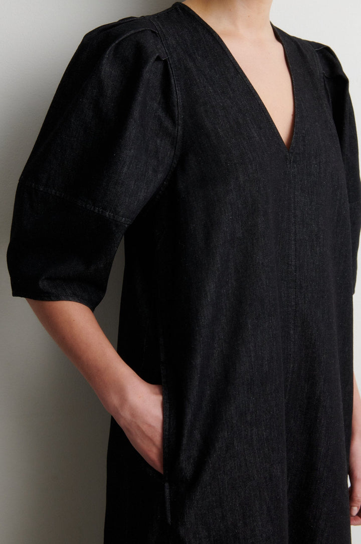 Second Female - Dera Denim Dress 59921 - 8001 Black Kjoler 
